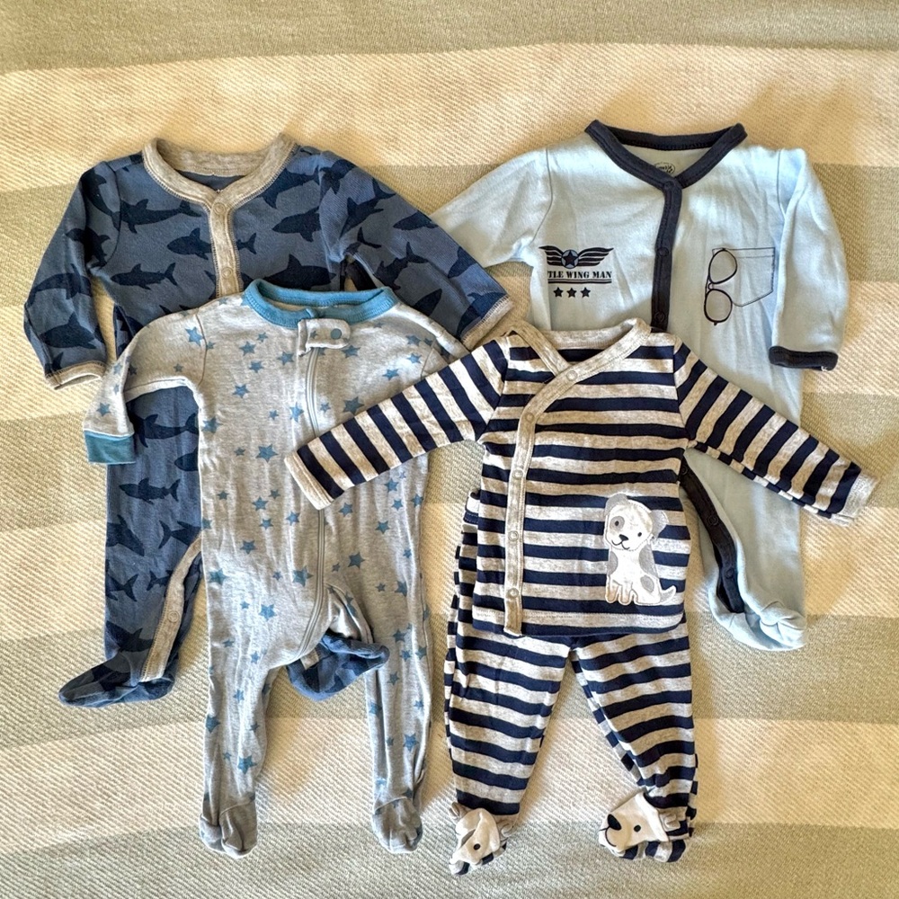 0-3 Months Baby Footie Pajama Bundle